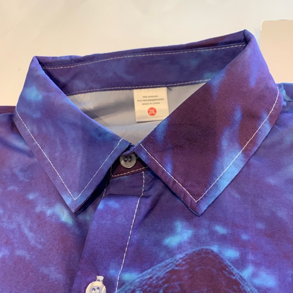 Shark Shirt Button Down Short Sleeve Mens 2X - Picture 4 of 10